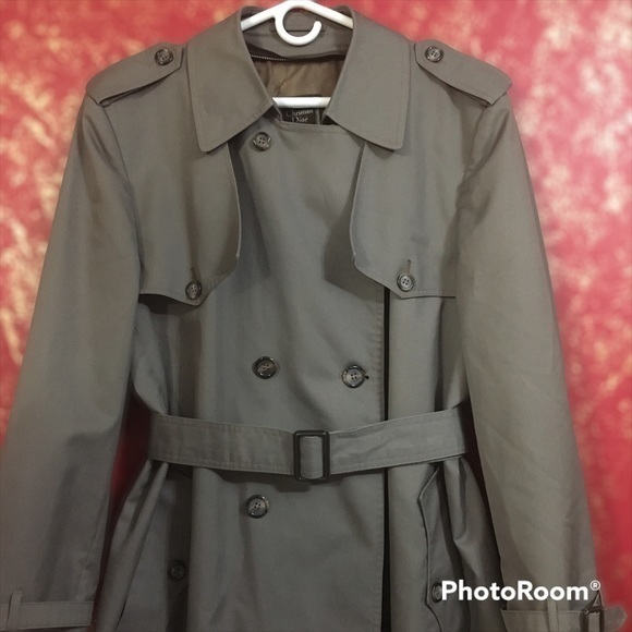 CHRISTIAN DIOR Men's Dark Academia Trench Coat Jacket 44R 44 - Picture 5 of 16